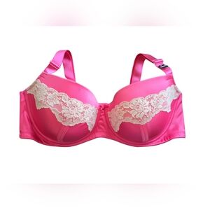 TI VOGLIO Gisella Pink & Lace Lightly Padded Demi Cup Bra 38DD New With Tag